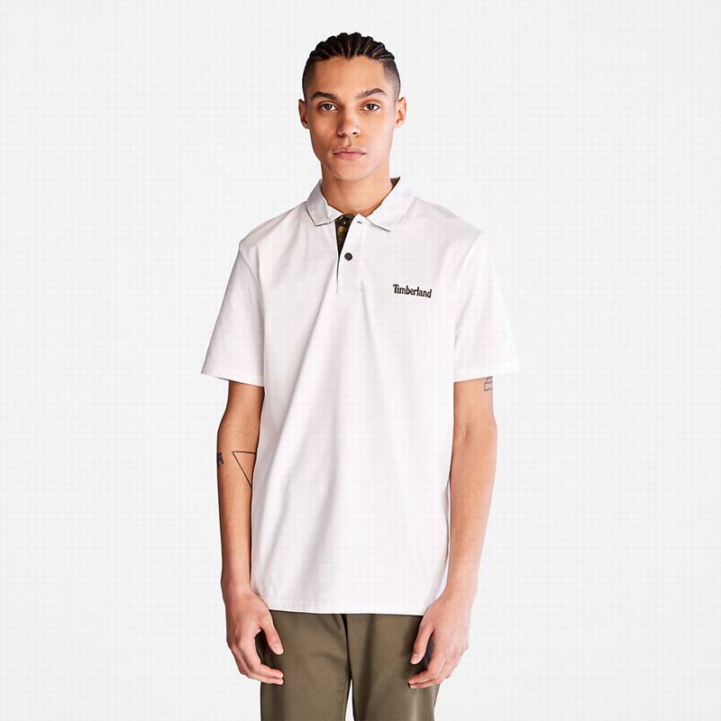 White Timberland Outdoor Heritage Polo Shirts | 73169528