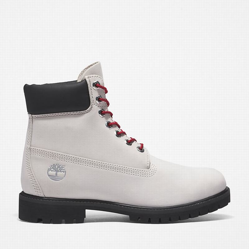 White Timberland Premium 6 Inch Boots | 69901485