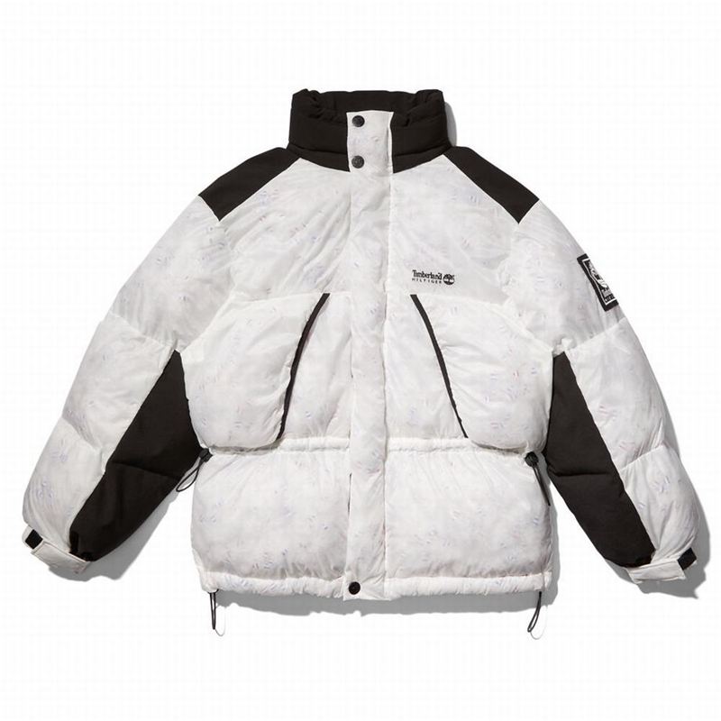 White Timberland Progressive Utility Light Denim Puffer Jackets | 32081189