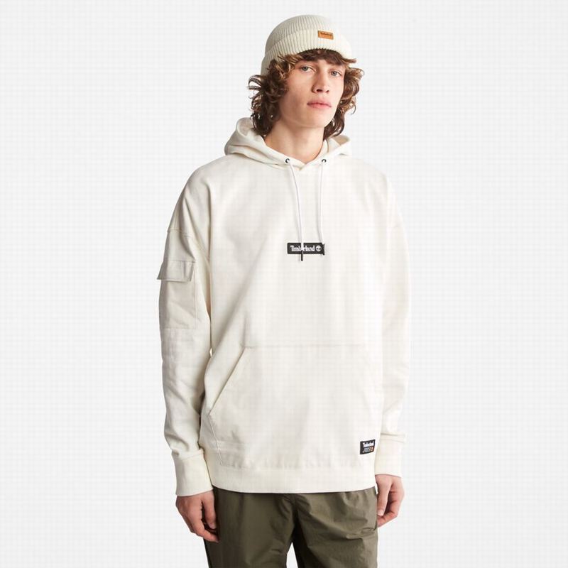 White Timberland Progressive Utility Mixed-Media Hoodie | 21152517