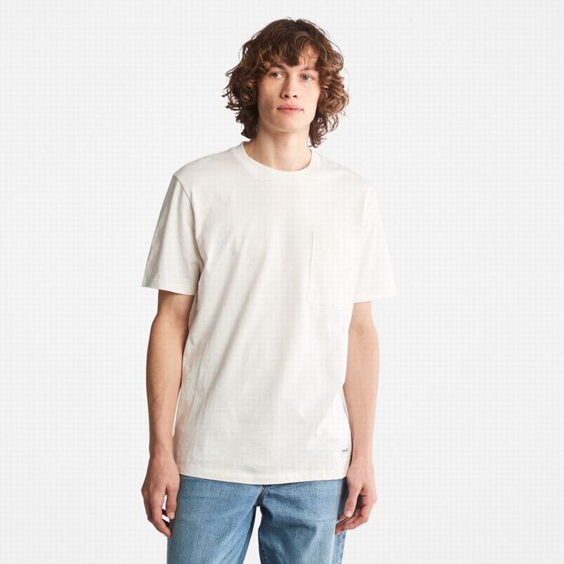 White Timberland Tree Logo T-Shirts | 83503227