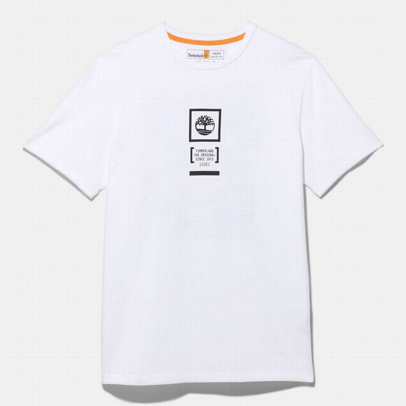 White Timberland Wind Water Earth and Sky T-Shirts | 5285182