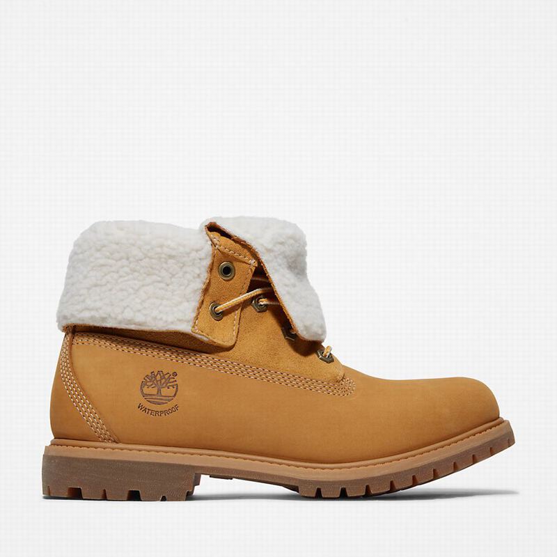 Yellow Timberland Authentic Fold-over Boots | 78936692
