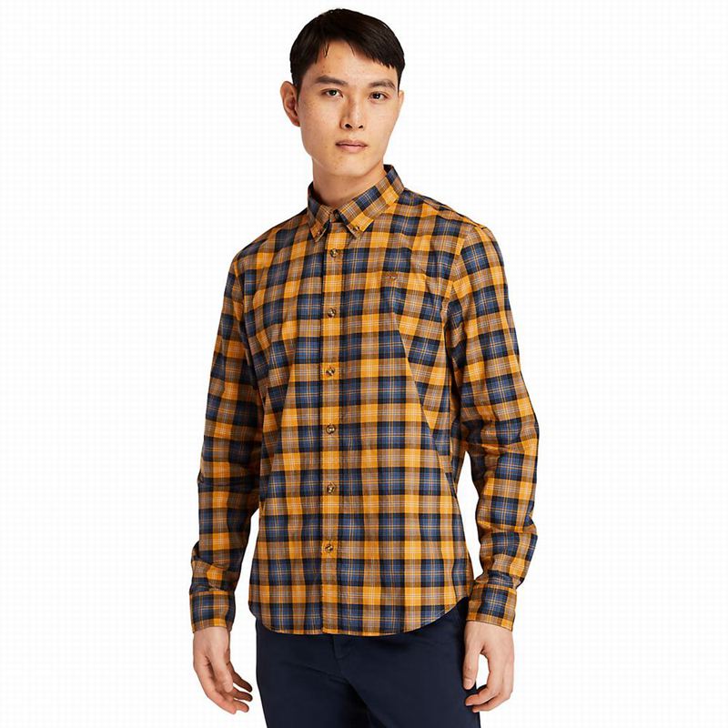 Yellow Timberland Eastham River Tartan Shirts | 41521509