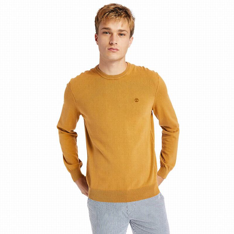 Yellow Timberland Garment-Dyed Sweatshirts | 2019687