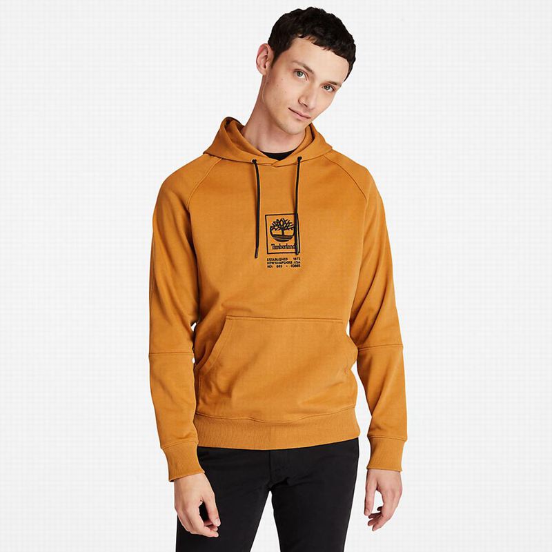 Yellow Timberland Heavyweight Logo Hoodie | 73306897
