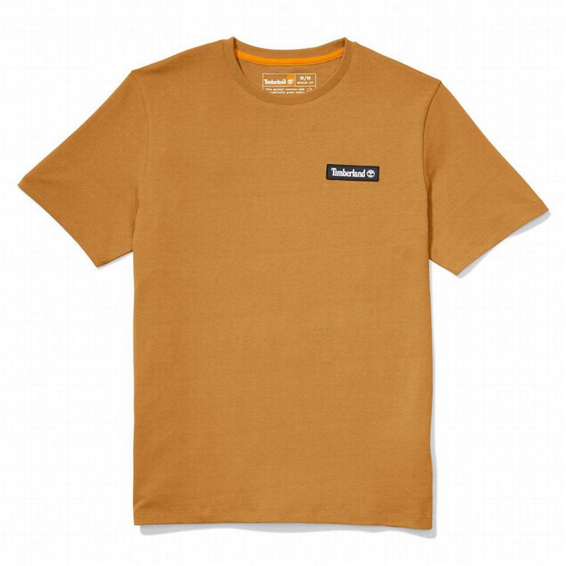 Yellow Timberland Heavyweight T-Shirts | 99229376