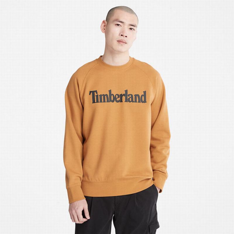 Yellow Timberland Heritage Logo Sweatshirts | 33986069
