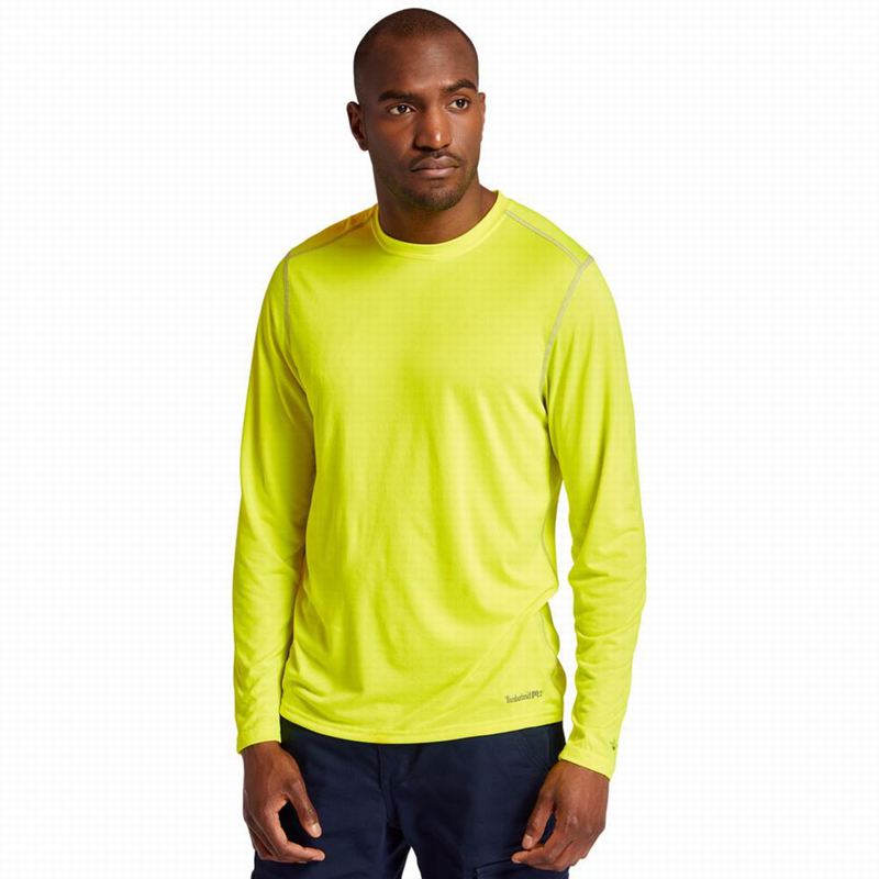 Yellow Timberland PRO Wicking Good Short-Sleeve Long Sleeve | 44431307