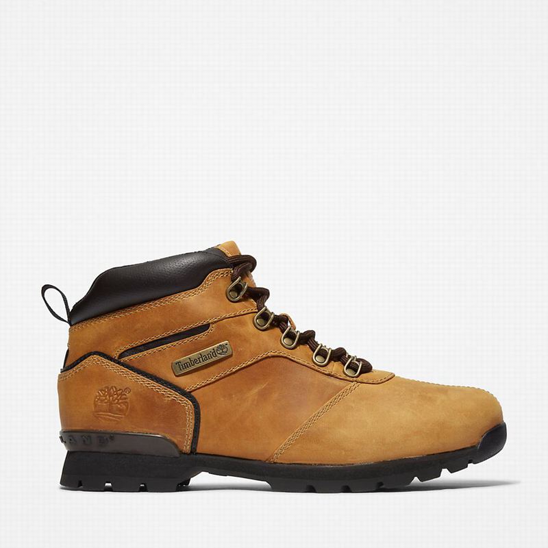 Yellow Timberland Splitrock Nubuck Mid Hiking Boots | 16718006